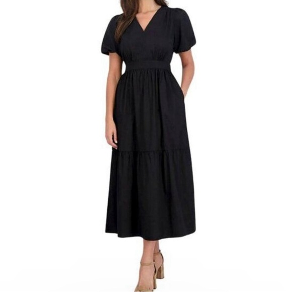 NWT French Connection Ladies Puff Sleeve Maxi Dress - Picture 2 of 4